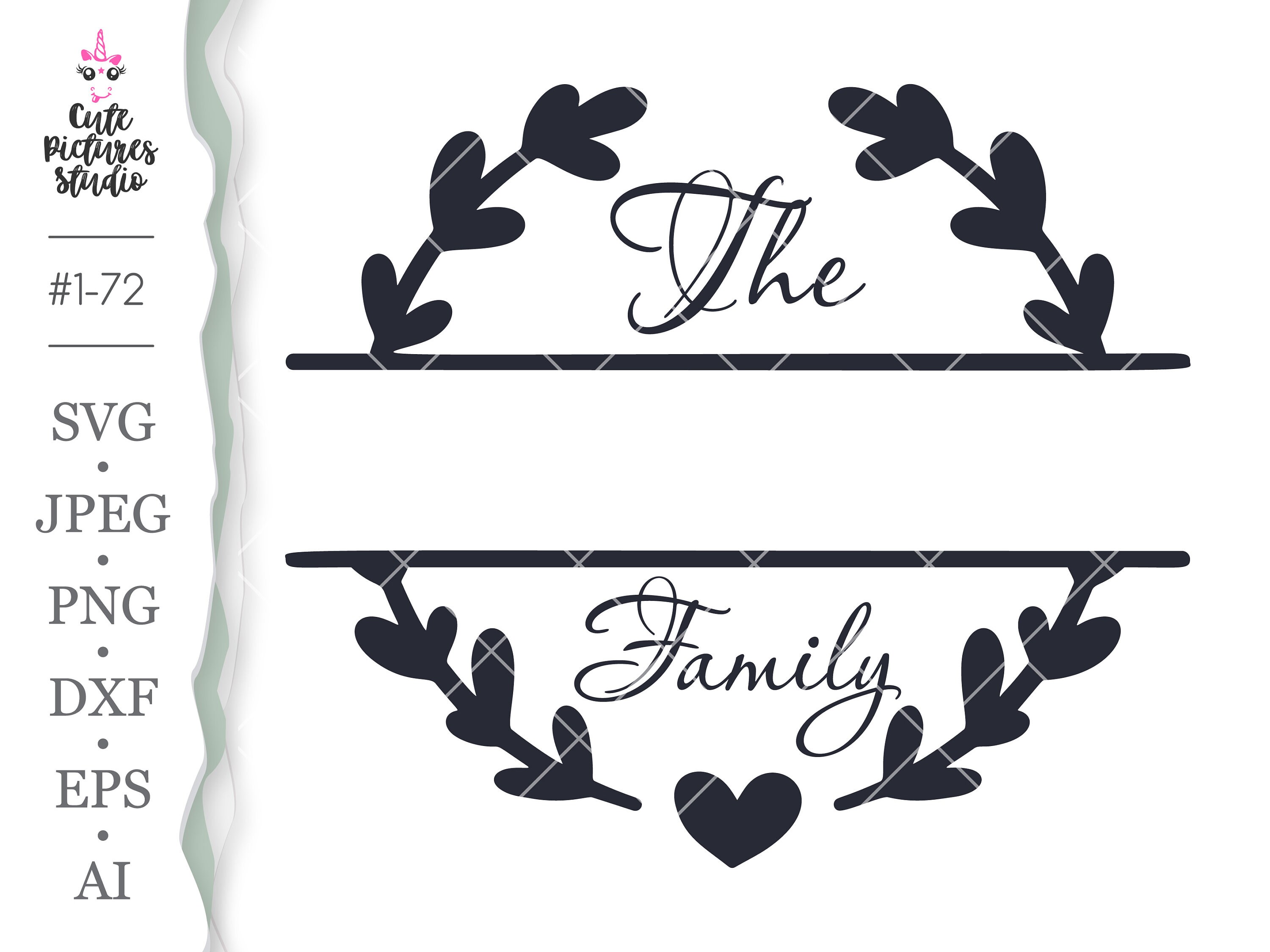 Free Free 178 Family Split Monogram Svg SVG PNG EPS DXF File