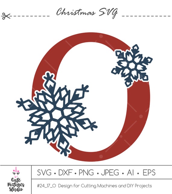Download Christmas monogram svg. Snowflake letter O SVG | Etsy