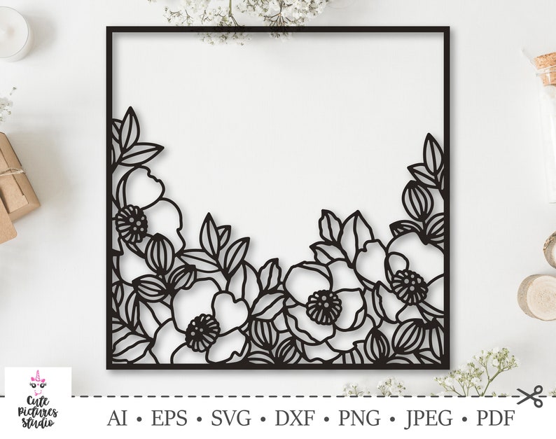 Free Free 220 Flower Frame Svg SVG PNG EPS DXF File