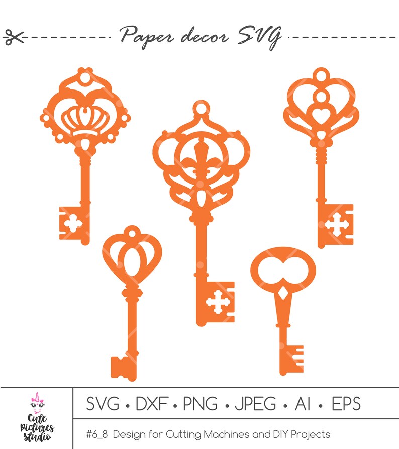 Download Vintage key SVG cut file keys set SVG Key clipart png ...