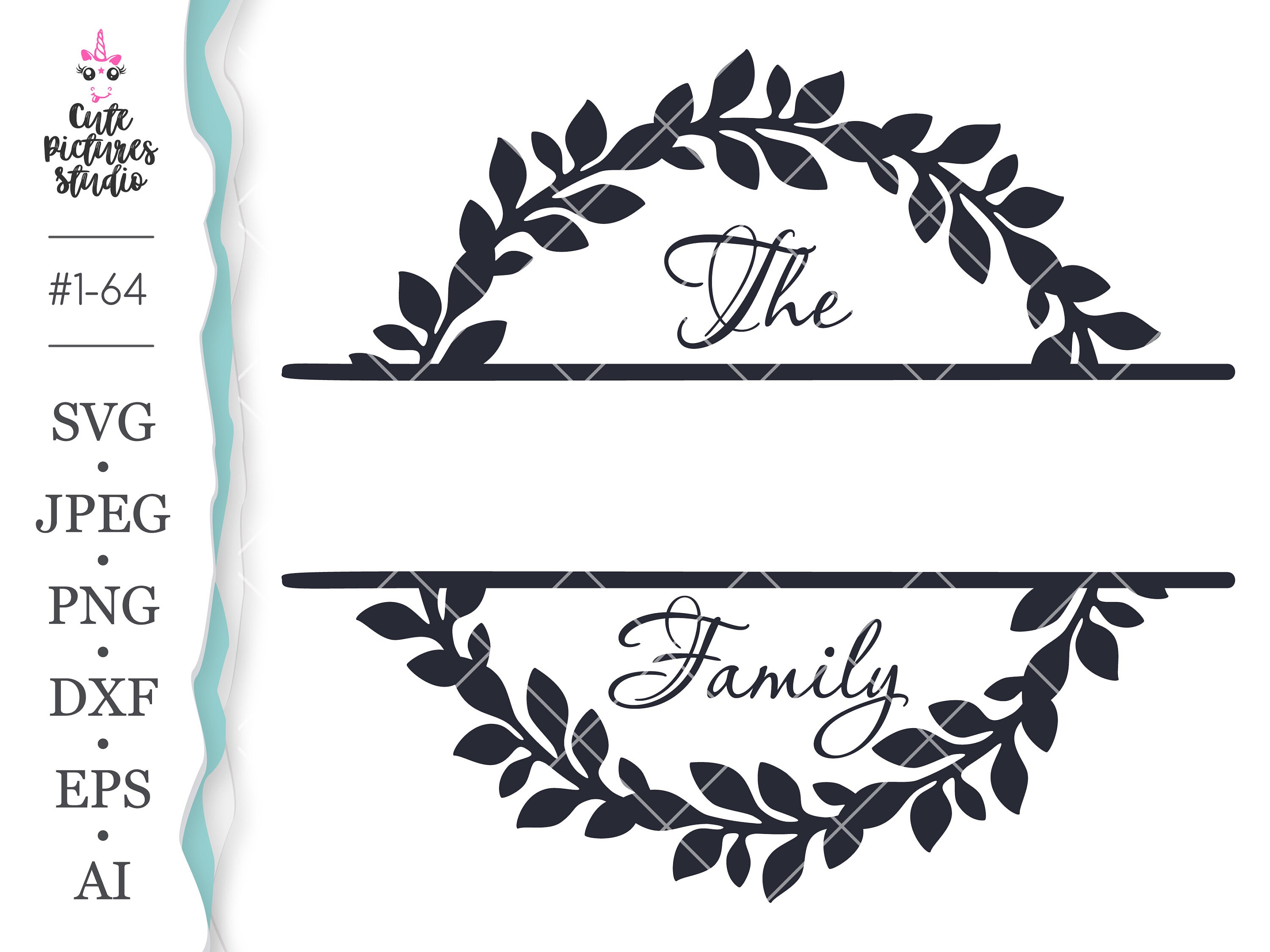 Wreath svg Family monogram Cricut svg Graceful wedding monogram frame SVG cut file heart Monogram Svg file Floral monogram Cricut svg