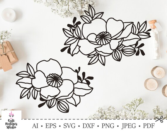 Download Anemones Flowers Bouquet Cricut Svg Cut File Floral Bouquet Etsy