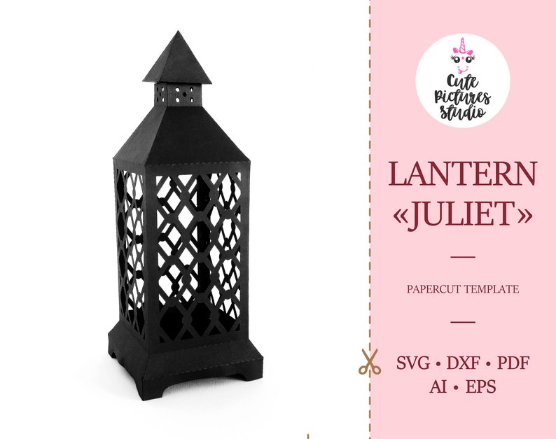 Download 3D Paper openwork lantern template SVG Christmas lantern ...