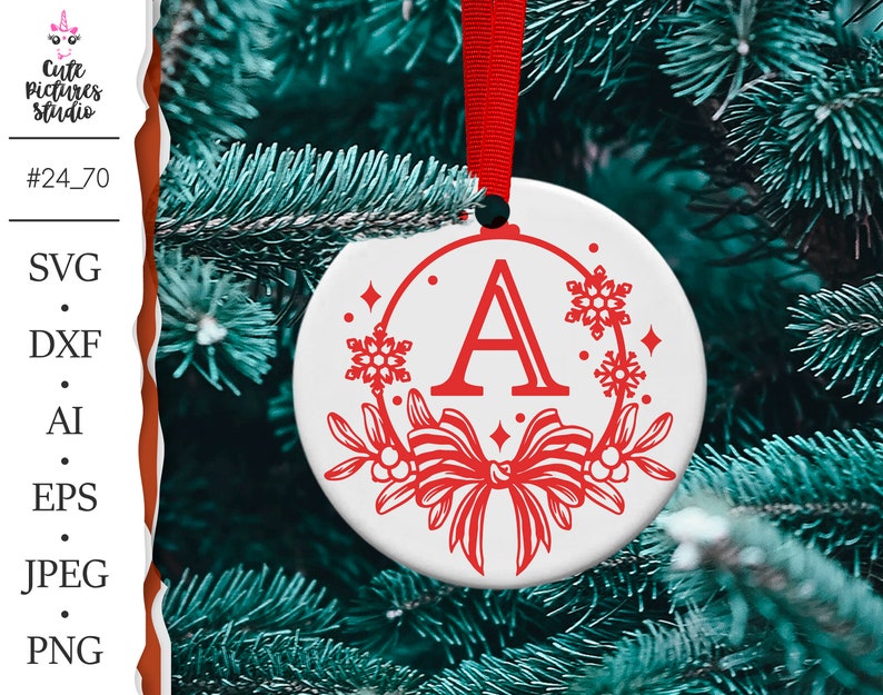 Download Wedding monogram frame SVG png Christmas monogram Cricut svg | Etsy