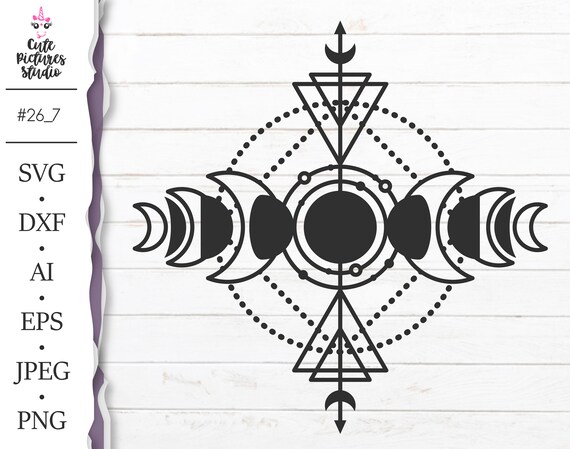Download Moon Phases Svg Png Dxf Eps Mystical Drawing Svg Png Dxf Eps Etsy