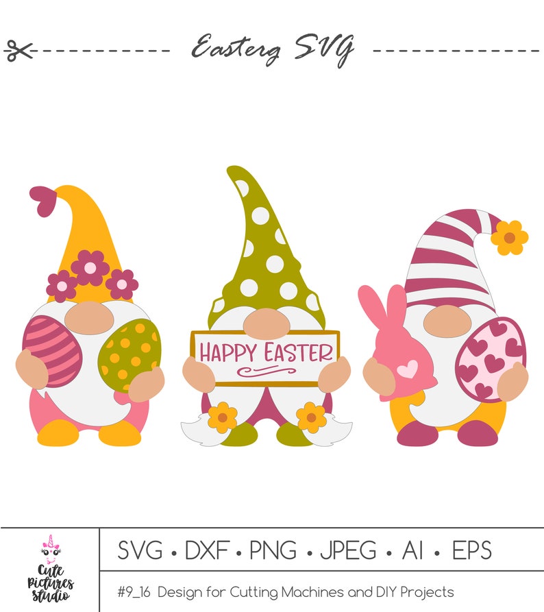 Download Easter gnome SVG Bundle Gnome set svg Spring gnome SVG png ...