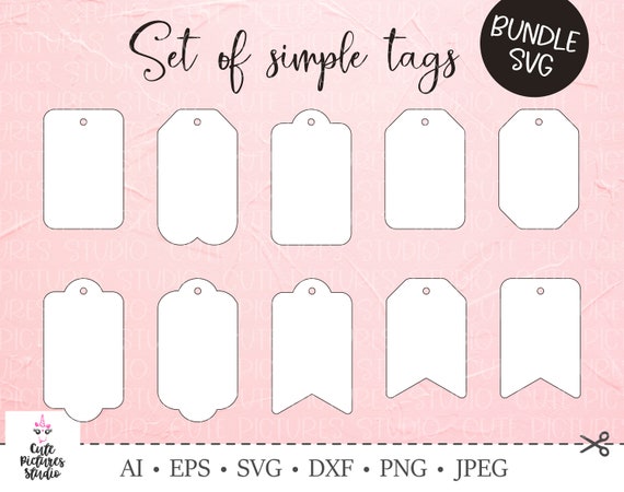 Download Svg Bundle Set Of Simple Cute Gift Tag Svg Price Tags Svg Etsy