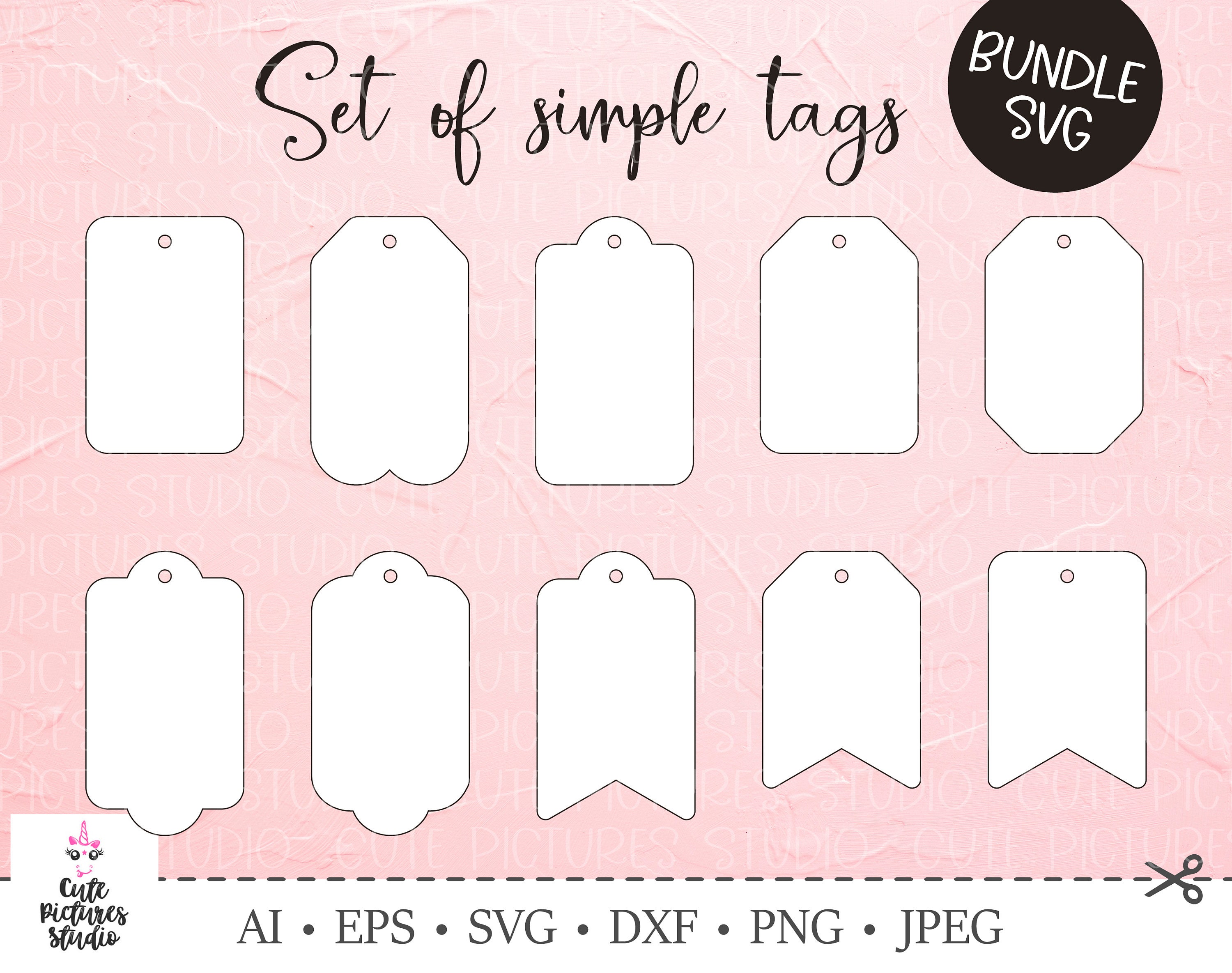Download Svg Bundle Set Of Simple Cute Gift Tag Svg Price Tags Svg Etsy