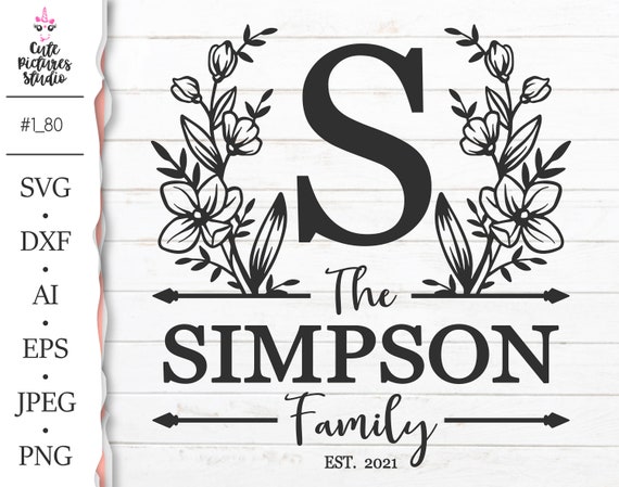 Download Wedding monogram frame SVG cut file DXF PNG eps Floral | Etsy