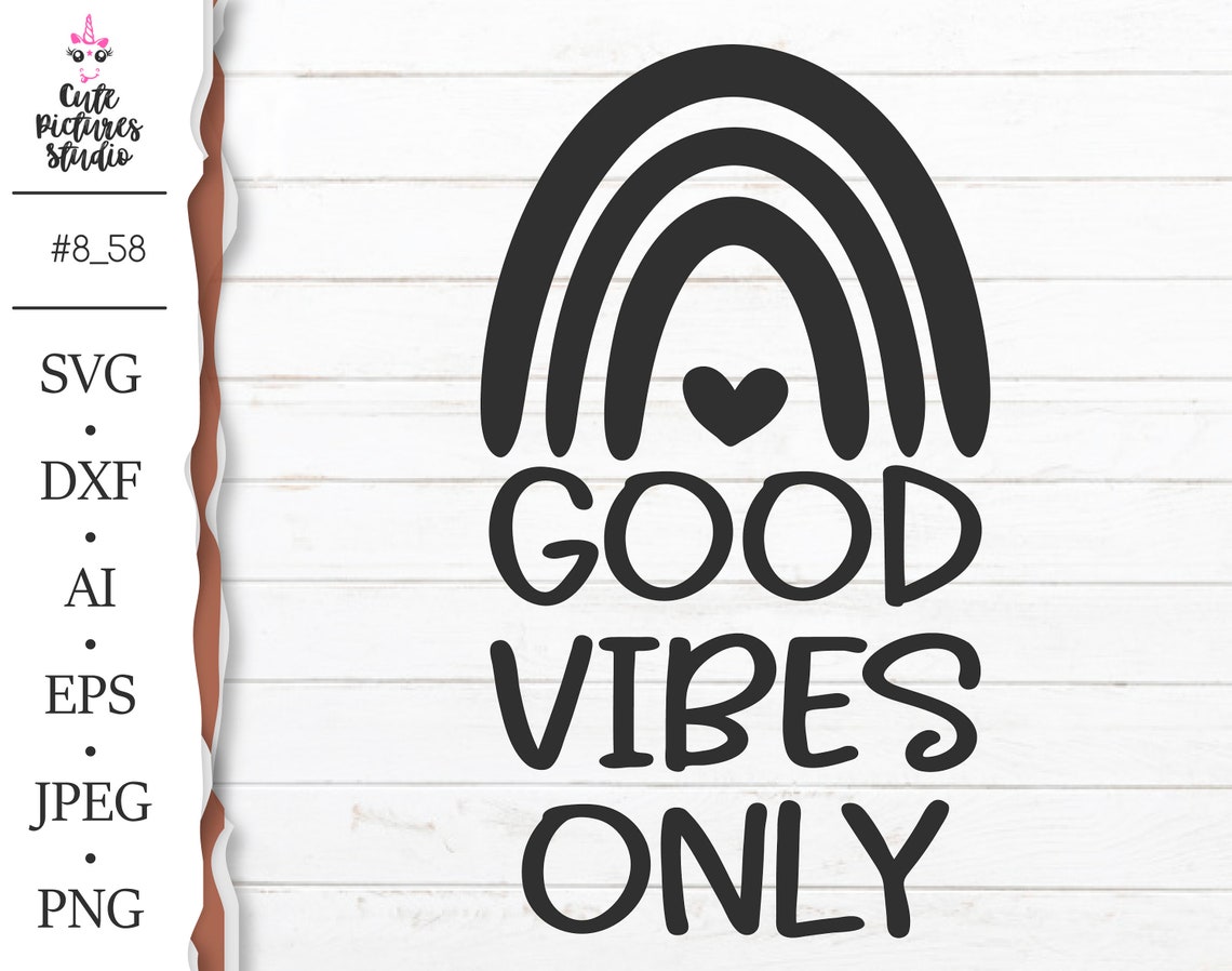 Download Good vibes only SVG cut file Good vibes dxf png Boho ...