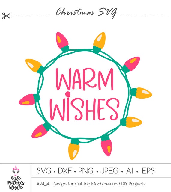 Download Free Christmas Light Garland Frame Svg Cut File Christmas Wreath Etsy SVG DXF Cut File