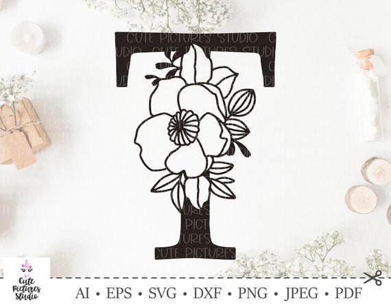 Free Free 192 Flower Initial Svg SVG PNG EPS DXF File