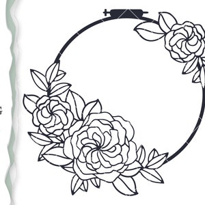Download Floral Embroidery hoop Cricut SVG cut file Embroidery flowers | Etsy