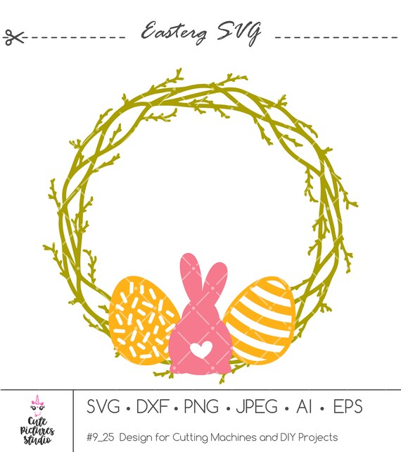 Download Easter Wreath Svg Png Willow Wreath Svg Easter Door Wreath Etsy