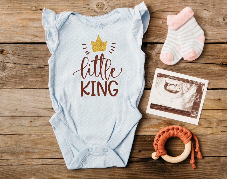 Download Little King SVG. Baby Boy Svg. Baby onesie SVG. Newborn ...