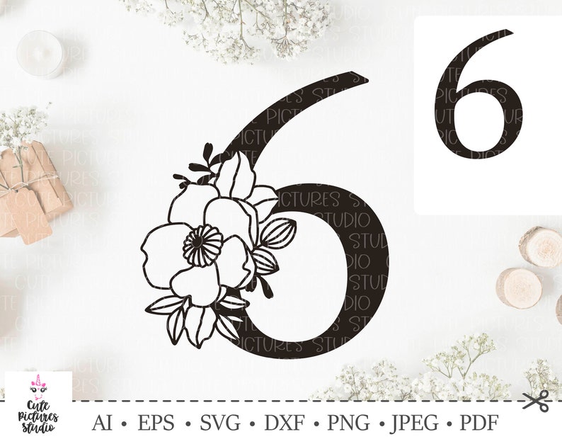 Download Floral number cut file SVG. Baby Shower girl boy. Baby ...