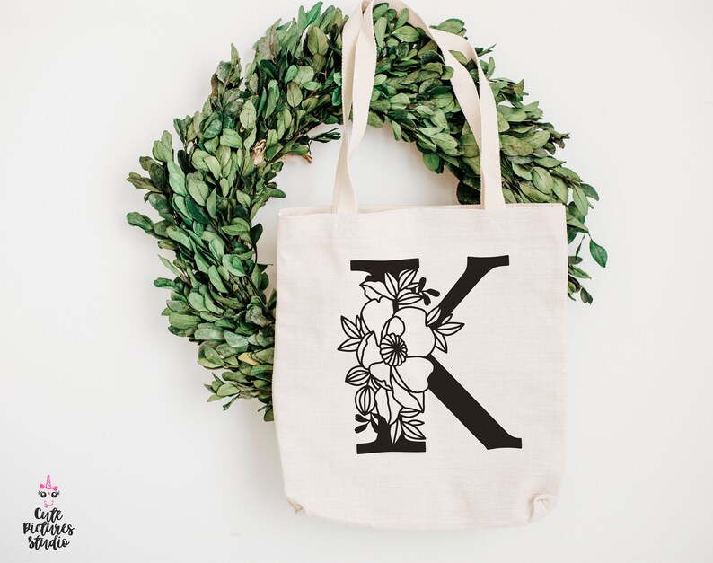 Download Botanical alphabet svg. Floral letter K svg. Cut file SVG | Etsy