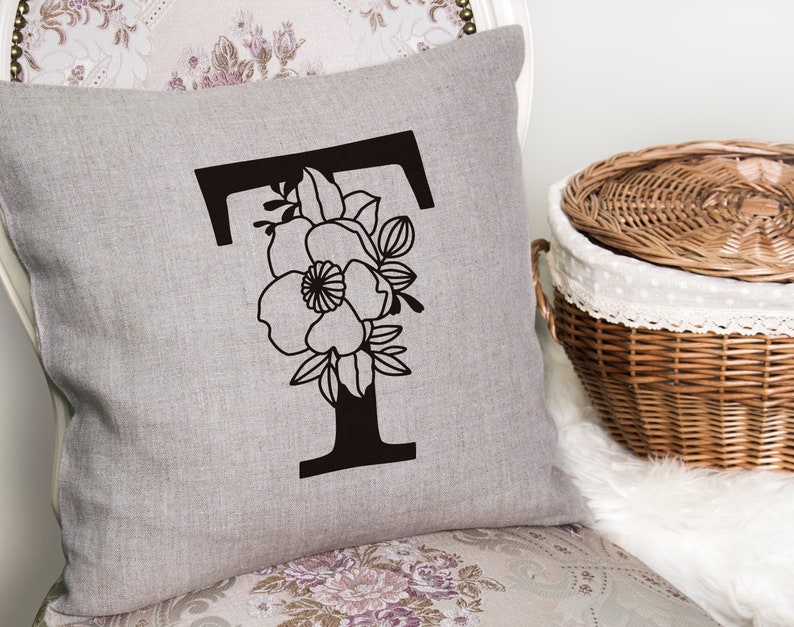 Free Free 332 Flower Initial Svg SVG PNG EPS DXF File