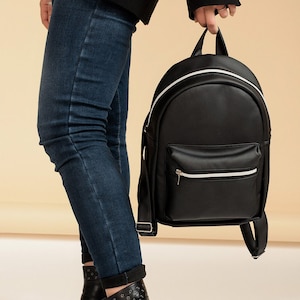 Damen Rucksack Vegan Leder Studenten Tasche, Stadt Rucksack Lehrer Tasche, College Rucksack Studenten Tasche, Geburtstagsgeschenk