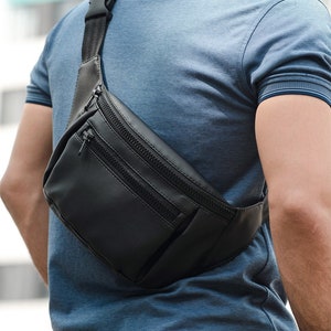 Fanny Pack, Gürteltasche, Gürteltasche, Gürteltasche, Gürteltasche, Gürteltasche, Gürteltasche, handgefertigte Tasche, schwarze Tasche Mann Tasche
