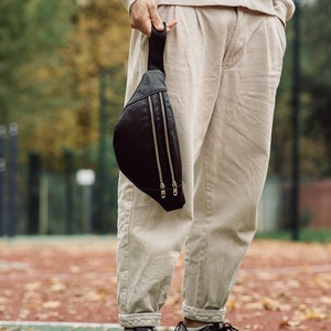 Leder Bauchtasche, Leder Bauchtasche schwarz, Leder Bauchtasche, Gürteltasche, Gürteltasche, Gürteltasche, schwarzes Leder