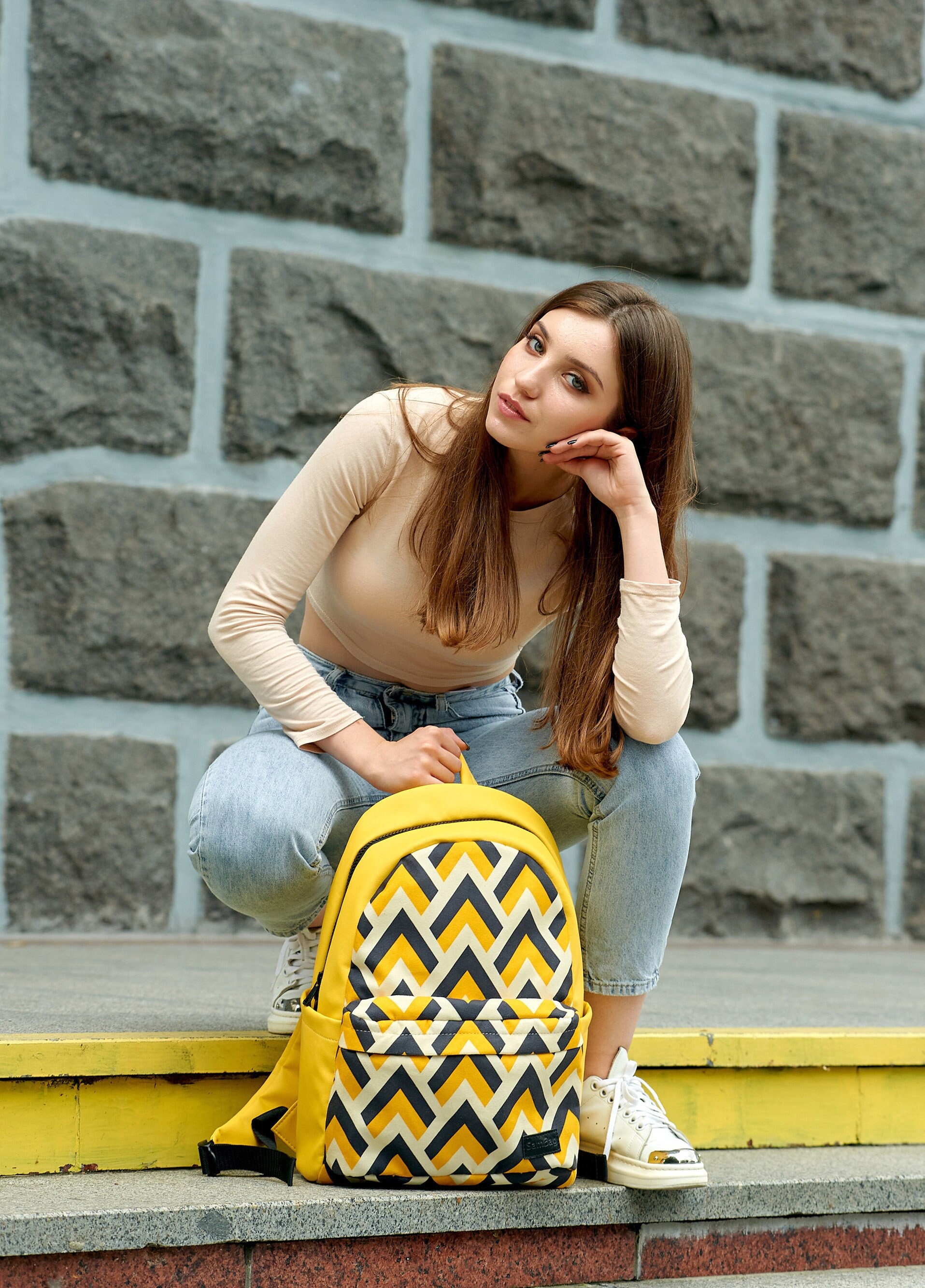 Yellow Woven Front Backpack - Women Rab Women main image 2