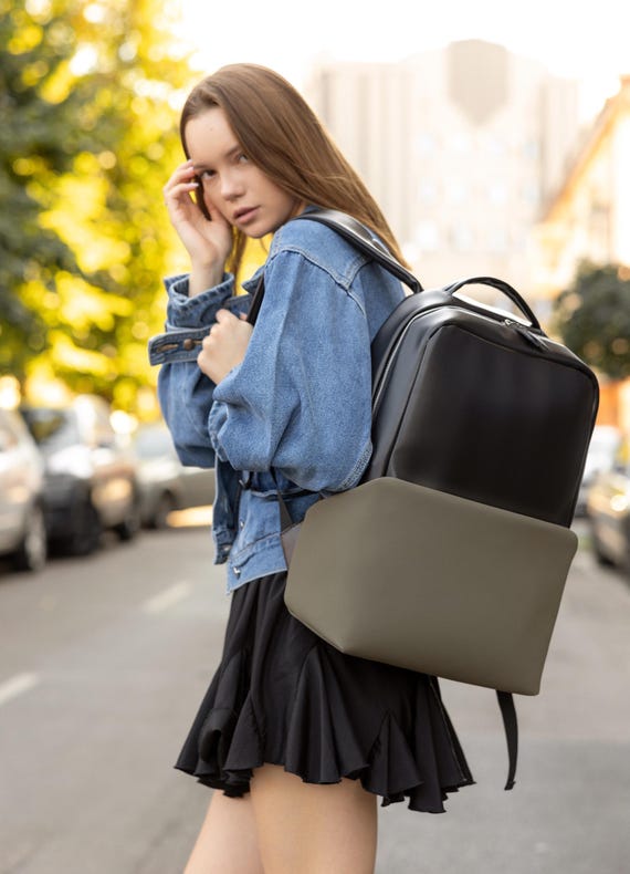 camel color leather backpack Ikigai Leather Backpack camel