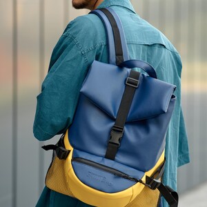Konvertibel herrryggsäck för arbete och resor, handgjord laptopryggsäck, omtänksam alla hjärtans dag-present