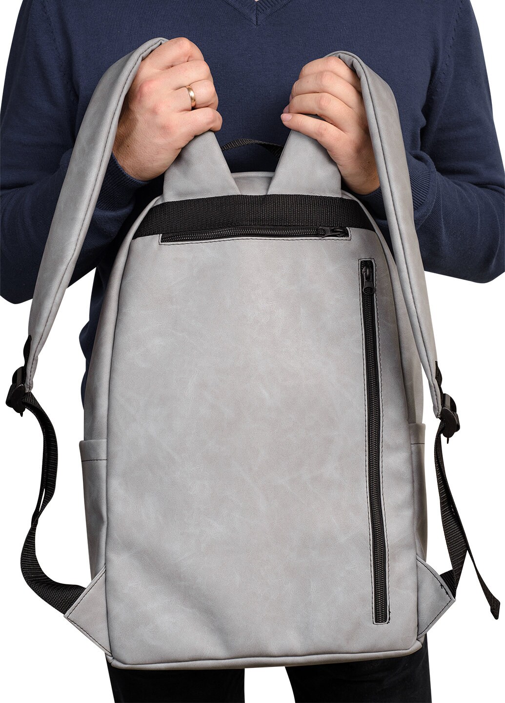 Gray Backpack Man's Backpack Nubuk Backpack Backpack Etsy