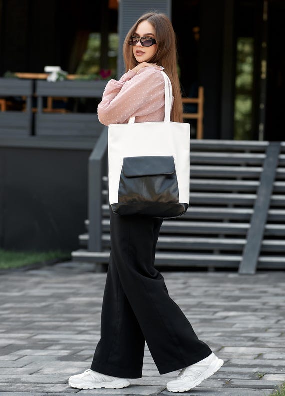 Elegant Tote Bag for Women, Minimalist Shoulder Bag with Zipper, Stylish  Laptop City Shopper Bag, Perfect Christmas Gift for Sister