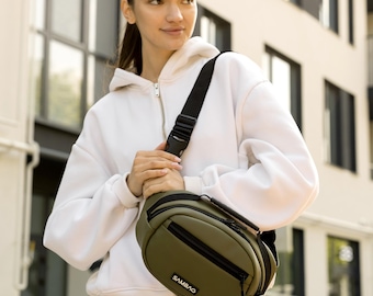 Kleine handgefertigte Bauchtasche für Frauen, Crossbody-Gürteltasche für Reisen und den täglichen Gebrauch, durchdachtes Geschenk für sie