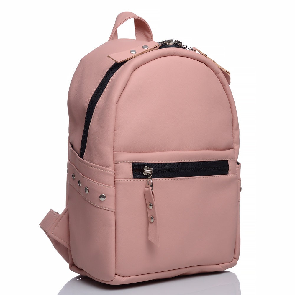 Women Pink Backpack Sambag Pink Backpack Eco Leather 