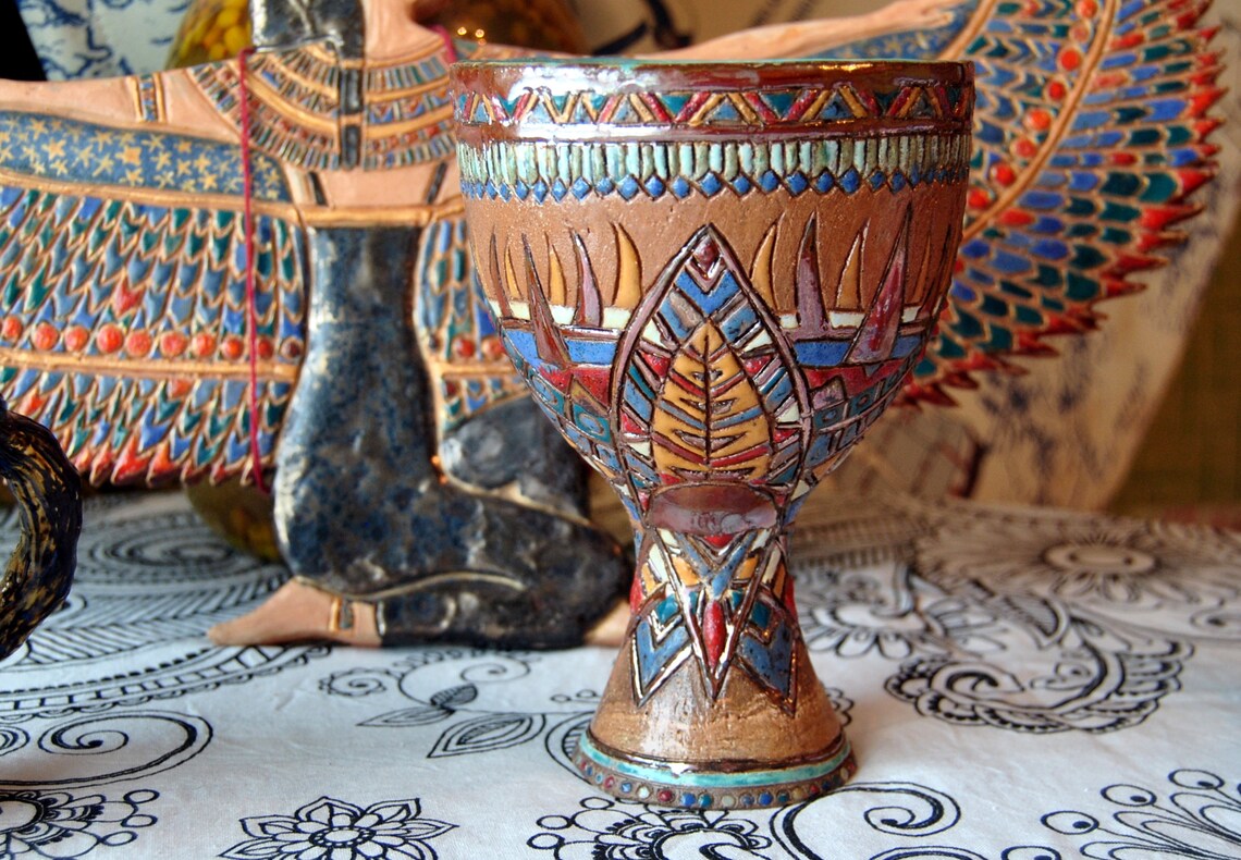 Ancient Egypt Chalice Horus Goblet Horus Votive Bowl Egyptian Etsy