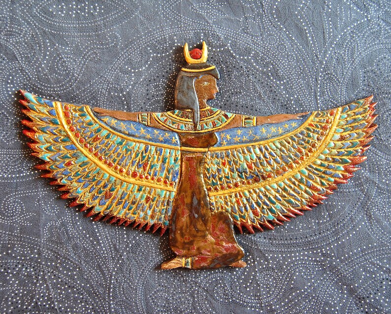 Ancient Egypt Isis Goddess Egyptian Art Egyptian Decor Isis Etsy