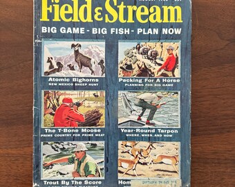 Vintage 1962 Field & Stream Magazine, July Issue, Vol. LXVII, No. 3 John  Clymer Fishing Salmon Hunting Camping Sportsmen Wild Game -  UK