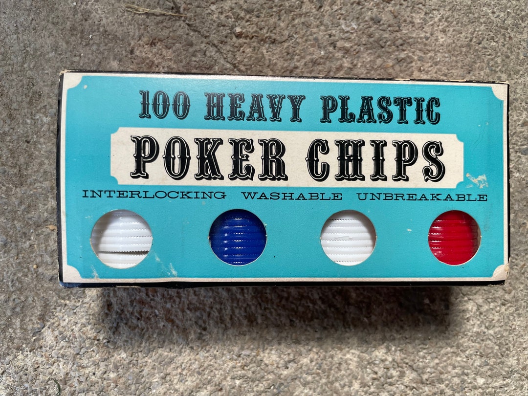 Vintage Heavy Plastic Poker Chips Etsy