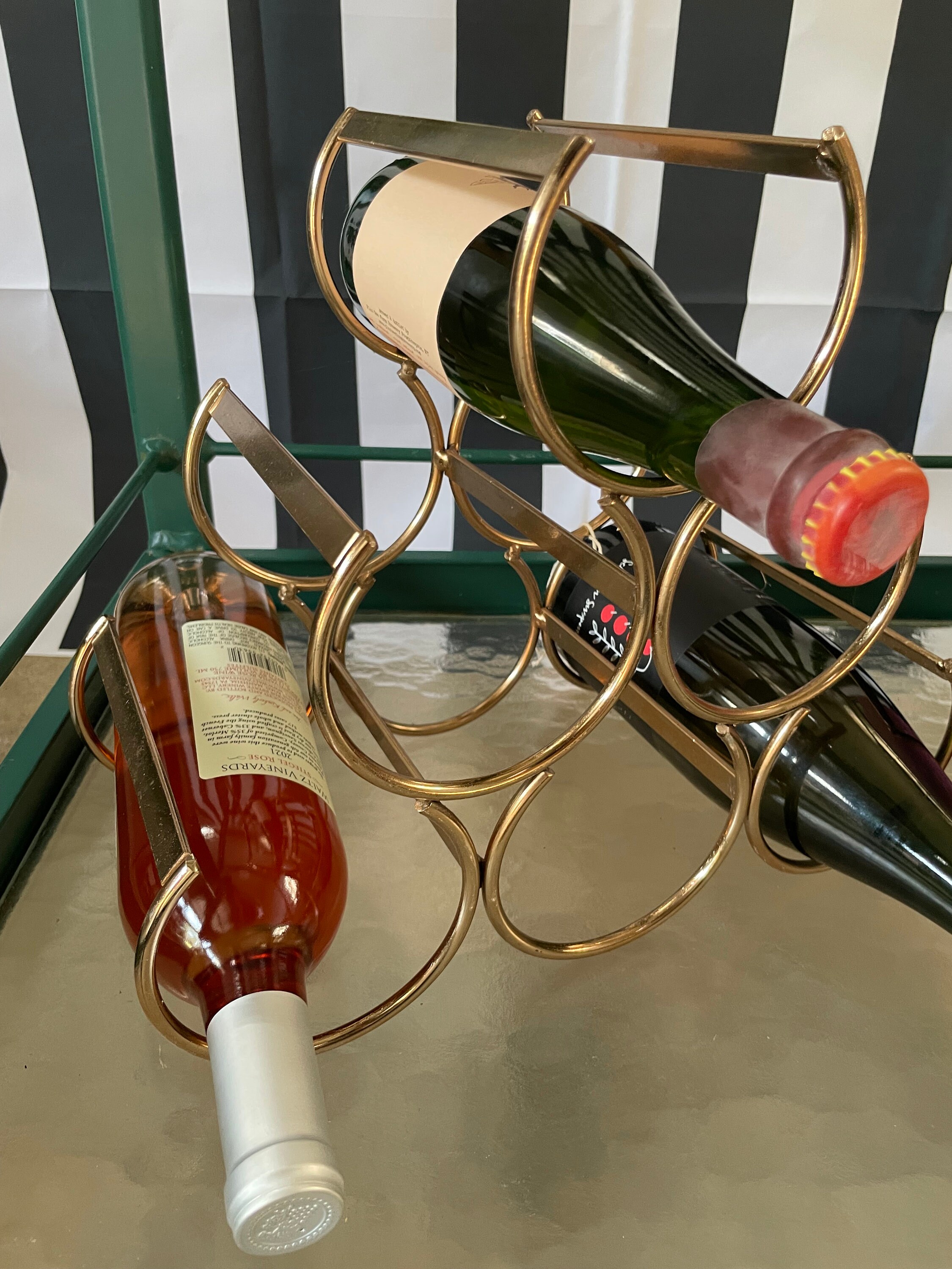 Nordic Gold Wine Racks Wall Holder, White Wood Board Wine Bottle Holder  Wall Mounted Wine Holder, Wall Shelf Storage Organizer Rack, 106×20×60cm