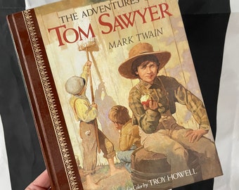 Vintage The Adventures of Tom Sawyer by Mark Twain, Illustrated by Troy Howell