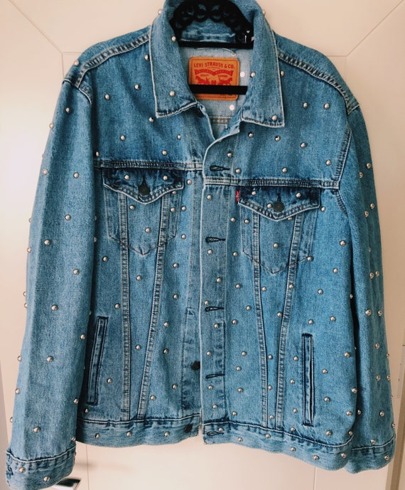 levi's studded denim jacket