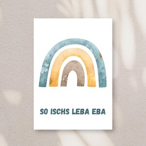 Schwäbische Postkarte A6 - So ischs Leba eba