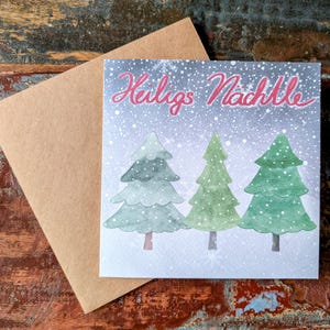 Schwäbische Weihnachtskarte Heiligs Nächtle Grußkarte