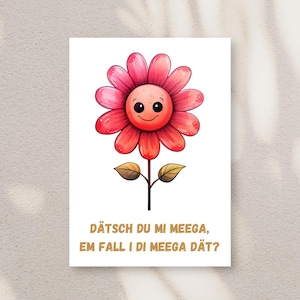 Schwäbische Postkarte A6 - Dätsch du mi meega