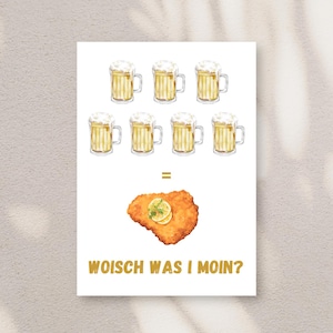 Schwäbische Postkarte A6 - Woisch was I moin
