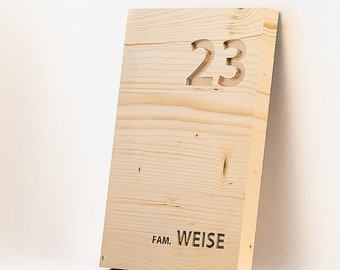 Modernes Schlichtes Namensschild Holz Mit Gravur Namensschild
