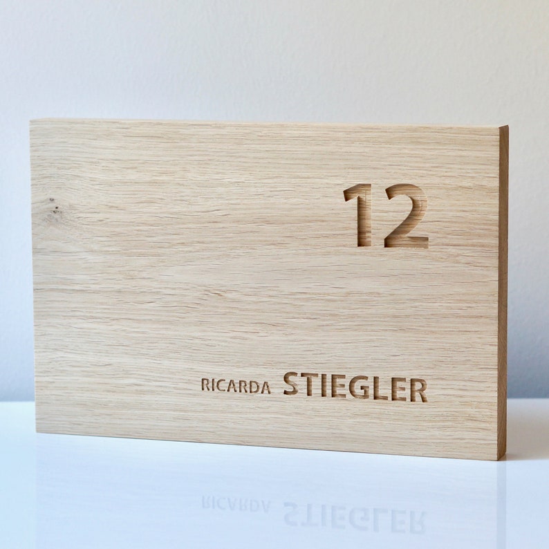 Türschild Familie Holz mit individueller Gravur in Etsy