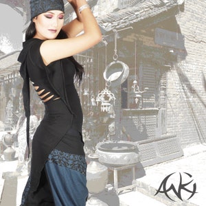 hooded shirt SAKURA, pixie shirt, fairy slyle