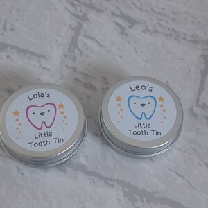 Personalised Tooth Fairy Mini Tin / Baby Teeth / Keepsake / Stocking Filler image 9