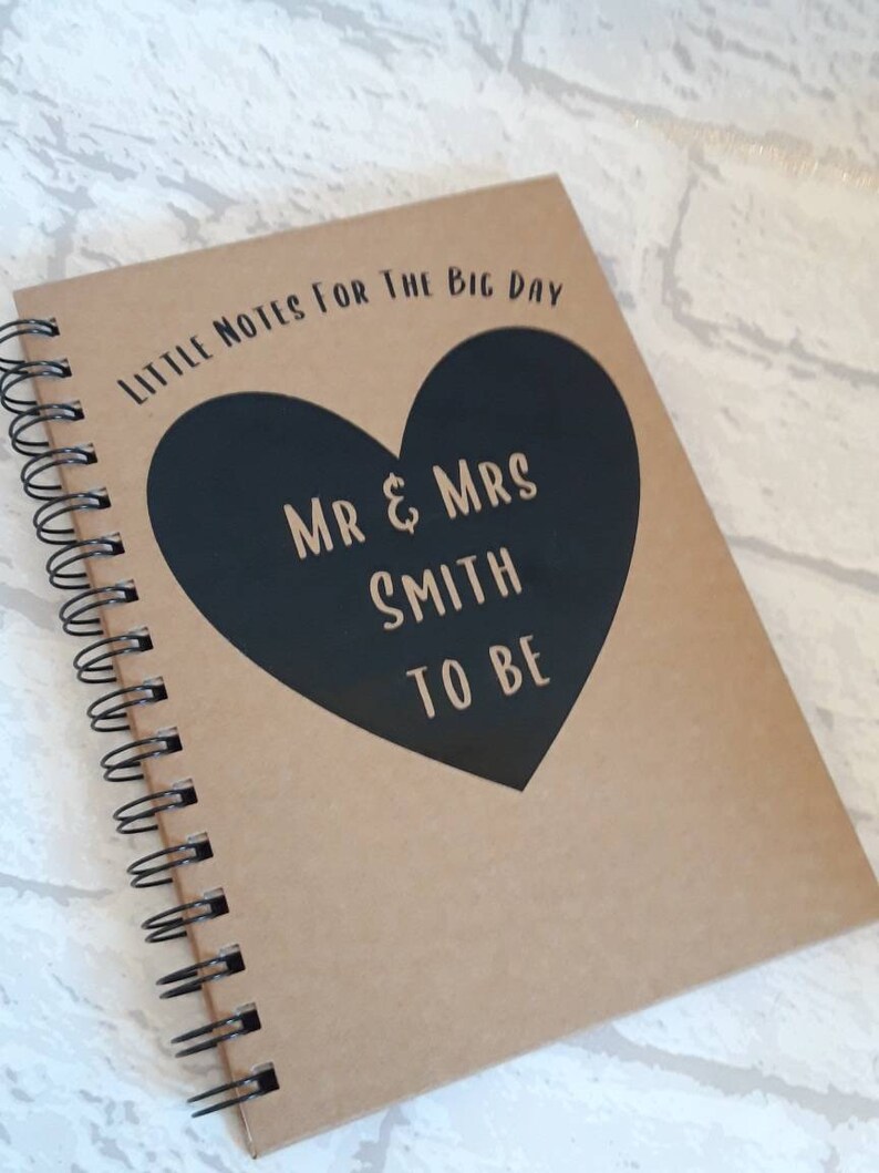 Personalised Kraft A5 Hardback Notebook / Wedding Planner / Etsy
