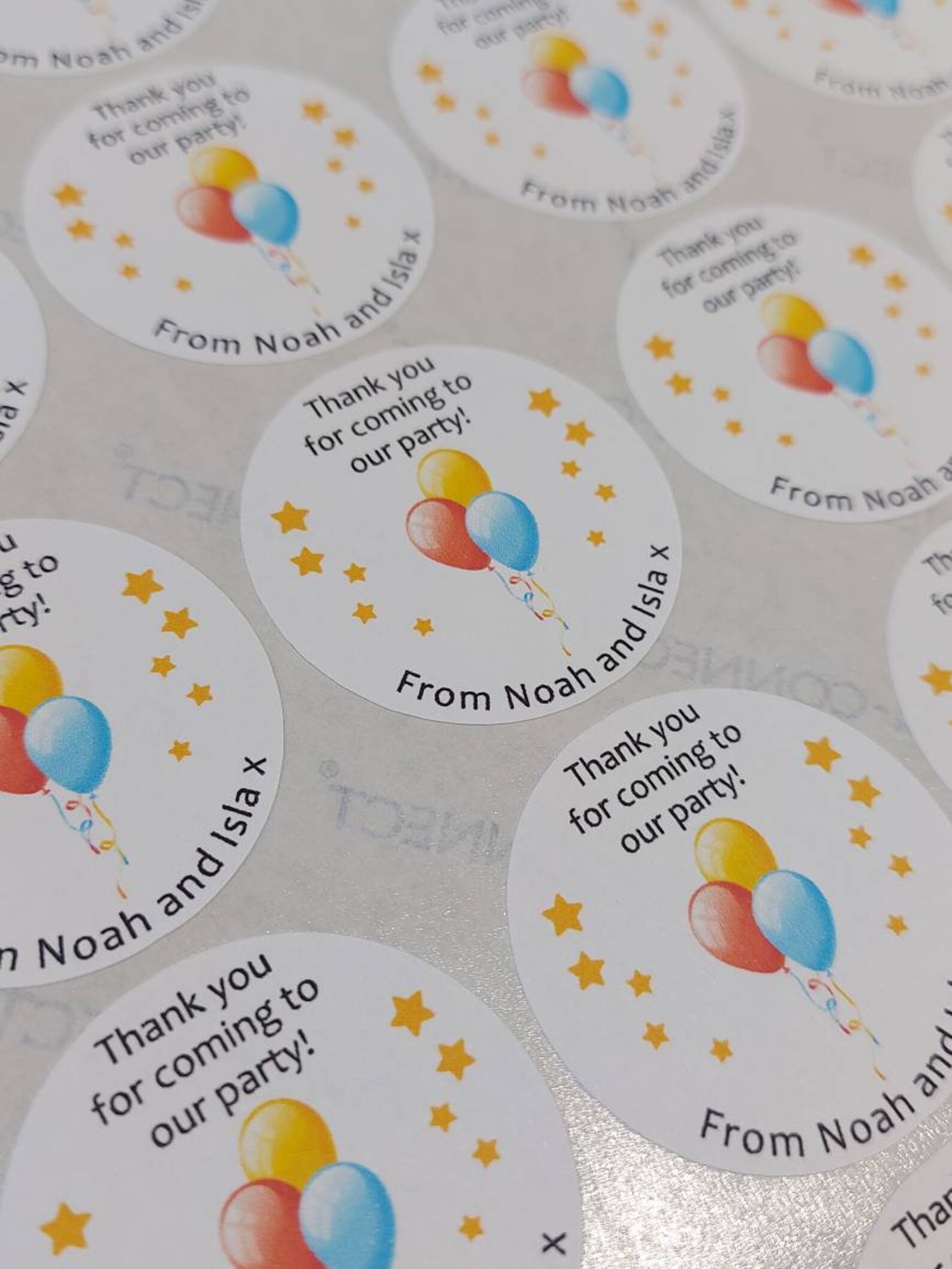 Birthday Party Bag Stickers / Labels X 20 Custom Labels Etsy Australia