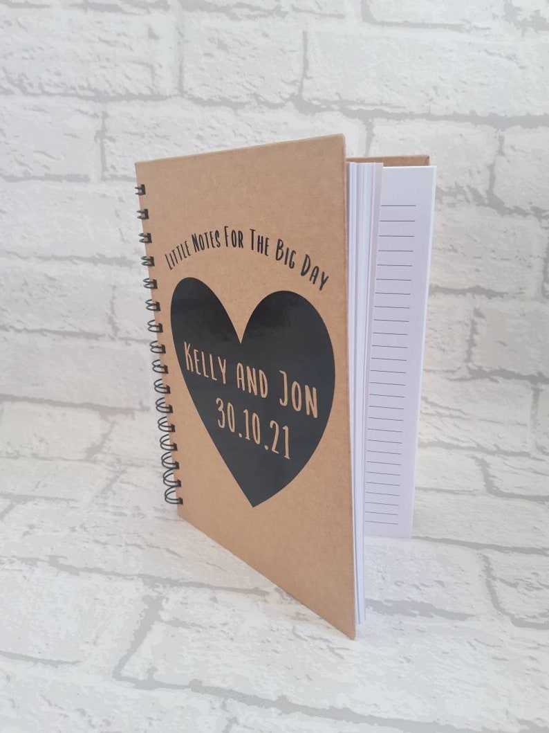 Personalised Kraft A5 Hardback Notebook / Wedding Planner / Etsy